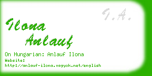 ilona anlauf business card